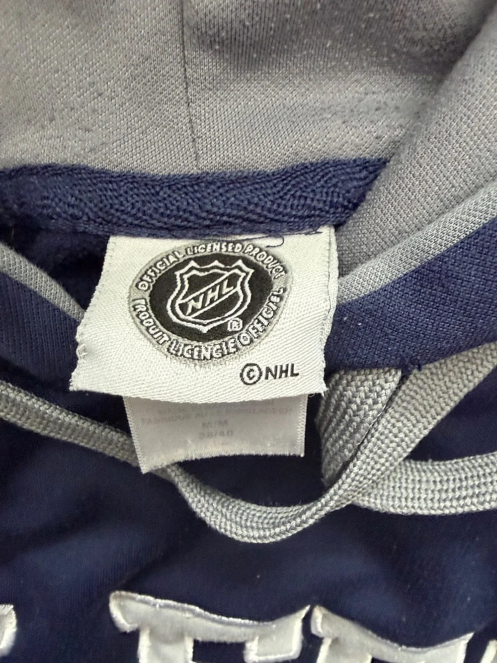 NHL Oilers Navy Pullover Hoodie - Picture 3 of 4